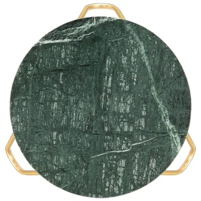 Image de vidaXL Table basse verte 40×40×40 cm Pierre véritable imitation marbre