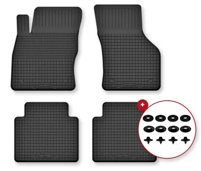 Zdjęcie produktu dla Dywaniki gumowe do Skoda Superb III 2015-2020 (kombi/sedan) – 4 szt., czarne, dobierane – Wielganizator Semi-Universal