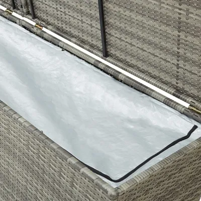 Immagine prodotto di vidaXL Gartenbox Poly Rattan 200x50x60 cm Grau