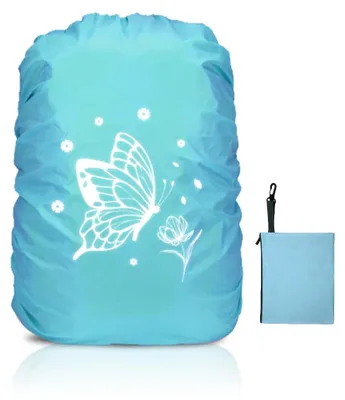 Produktbild von Regenschutz für Rucksack, 35 Liter, wasserdichter Rucksackschutz mit Reflektoren