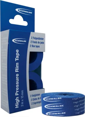 Image de Schwalbe 880016 Bande de jante en tissu High-Pressure Bande de jante adhésive High-Pressure, 15 mm x 2 m, bleu (pack de 2)