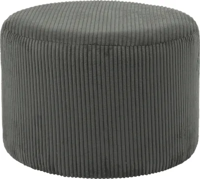Produktbild von SalesFever Sitzhocker | rund Ø55 cm | Stoffbezug in Cord-Optik | B 55 x T 55 x H 38 cm | dunkelgrau