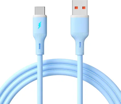 Zdjęcie produktu dla Kabel USB type C / USB A 1m AK-USB-63 silikonowy niebieski