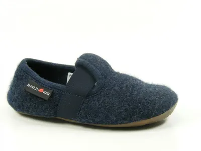 Produktbild von Haflinger Schuhe Kinder Hausschuhe Hüttenschuhe Wolle Everest Jonas 481015, Größe:23, Farbe:Blau