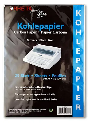 Produktbild von Kohlepapier in der 25 Blatt Mappe, A4, schwarz,
