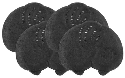 Produktbild von INF Fersenpolster Wildleder-Silikon dünn 9cm x 7.5cm x 0.5cm für Pumps Schwarz