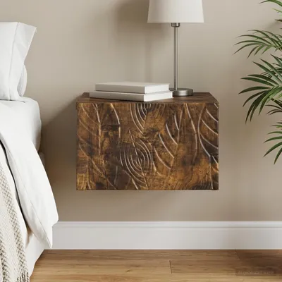 Obrázok produktu pre vidaXL Nástenný nočný stolík z údeného dubu 49 x 34,5 x 20 cm