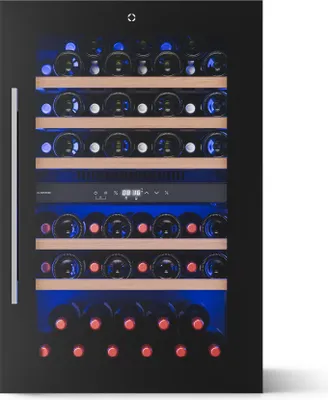 Image de Klarstein Illuminosa Cave à Vin Encastrable - 57 Bouteilles, Double Zone, 5-22°C, LED,Tactile, Bois de Hêtre, Porte UV, Frigo Vin Design Moderne