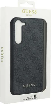 Produktbild von Gehäuse Guess Guhcs23Mg4Gfgr S23+ S916 - Grau Hardcase 4G Metall Gold Logo