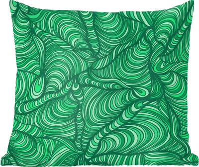 Produktbild von MuchoWow® Zierkissen Sofakissen Wohnzimmer Dekokissen 45x45 cm Grün - Muster - Sommer - Schlafpolster - Polster für das Sofa