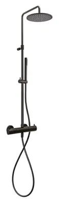 Produktbild von pianura Stella Duschsystem Aufputz mit Thermostat und Kopfbrause 30 cm