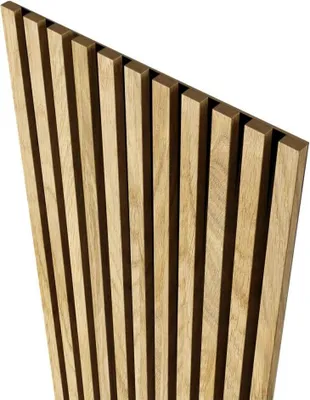 Zdjęcie produktu dla MEBANO. 8 sztuk Lameli Ściennych SLIM na Czarnej Płycie 8x (275x18,5 cm) Dąb Naturalny Grandson Listwy Dekoracyjne Ścienne Panele Ścienne do Salonu