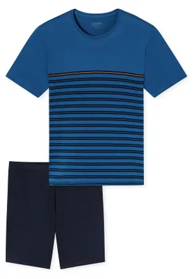 Productafbeelding van Schiesser heren pyjama, korte broek, maat 50, blauw