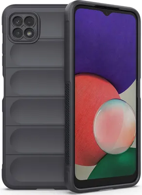 Produktbild von Samsung A22 5G Hülle, Weich TPU Silikon Stossfest Anti-rutsch Schutzhülle für Samsung Galaxy A22 5G Dunkelgrau