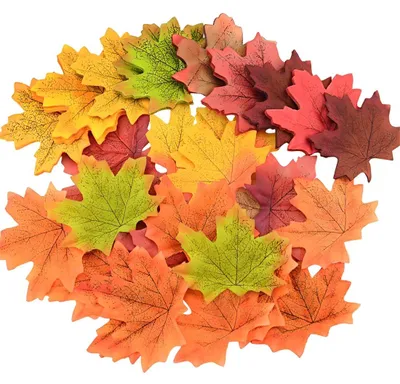 150 künstliche Ahornblätter, Herbstdeko, mehrfarbig, 12,54 g