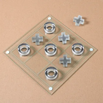 Image de Jeu Du Tic Tac Toe En Verre