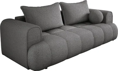 Produktbild von DomoHome Sofa COCO Schlafsofa Mit Bettfunktion, Anthology Stoffbezug, 2-Sitzer, Freistehend, Größe: 250x105x90cm Farbe: Grau