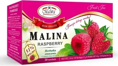 Obrázok produktu pre Malwa Malinový ovocný čaj 40 G (20 X 2 G)