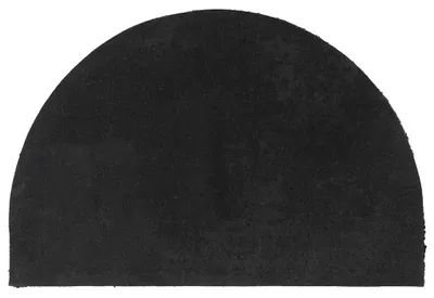 Produktbild von vidaXL Fußmatte Schwarz Halbrund 40x60 cm Kokosfaser Getuftet