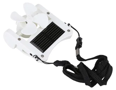 Produktbild von Mini tragbarer solarbetriebener Hutventilator, einfach aufzuhängen oder zu befestigen für Bergsteigen, Camping, Wandern