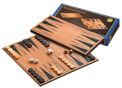 Obrázek produktu pro Dřevěná sada na backgammon, desková hra pro 2 hráče, od 6 let