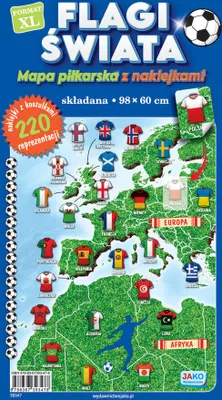 Zdjęcie produktu dla Flagi świata. Mapa piłkarska z naklejkami
