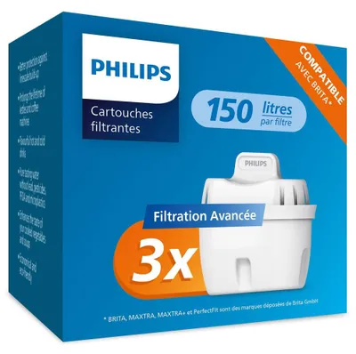 Image de Pack de 3 cartouches filtre à eau PHILIPS