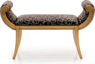 Image de Hocker Polsterhocker Fuß Ablage Möbel Wohnen Sitzbänke Sitz Textil Klassisch