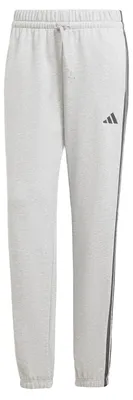 Immagine prodotto di Pantaloni da donna adidas Essentials con tre strisce, in French Terry, con polsini, colore grigio melange medio