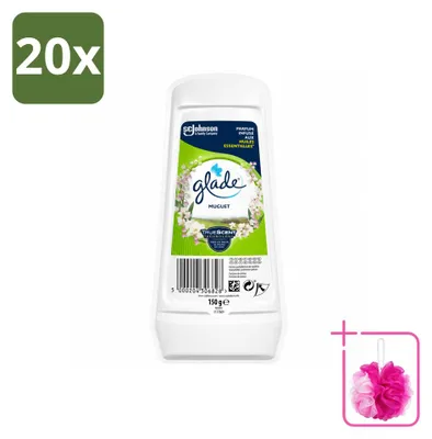 Produktbild von 20 x Glade Gel Lufterfrischer - Maiglöckchen - 150 g - Sparpackung - 20 Stücke