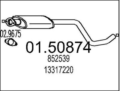 Produktbild von MTS 01.50874 Mittelschalldämpfer