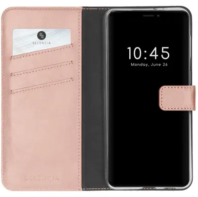 Imagen del producto de Funda de Cuero Auténtico tipo Libro para Apple iPhone 13 Pro Max - Rosa
