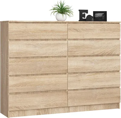 Produktbild von Akord Kommode 10 Schubladen Sonoma-Eiche 160X40X121 Cm