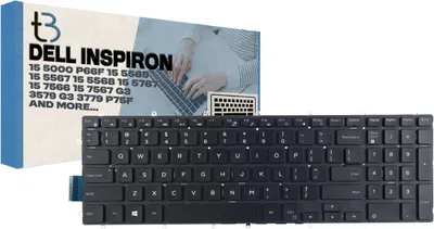 Obrázek produktu pro Tradebit - Klávesnice pro DELL | English US QWERTY INT | Plná kompatibilita | Vysoce kvalitní materiály | Modely: Inspiron 15 5000 P66F 5570 5565 7567 G3 3579