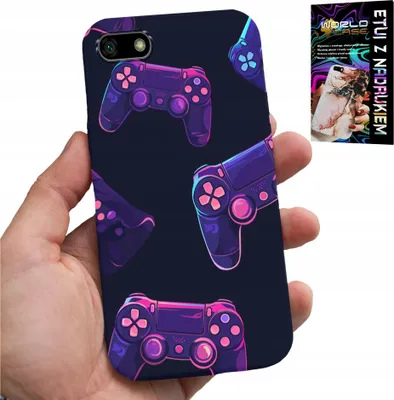 Zdjęcie produktu dla Etui Do Huawei Y5 2018 - Case Dla Gracza, Wzory Z Gier + Szkło