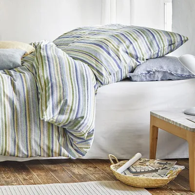 Produktbild von Irisette Seersucker Bettwäsche-Garnitur Easy 8513 Farbe grün Größe 155x220+80x80cm