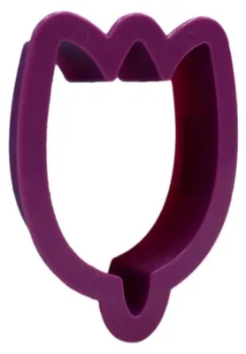 Ausstecher Tulpenschablone, Kunststoff, 7,5 x 5,5 x 2 cm, lila