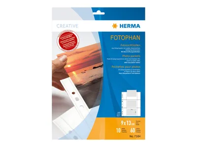 Produktbild von Fotosichthüllen 90 x 130 mm quer weiß 10 Hüllen