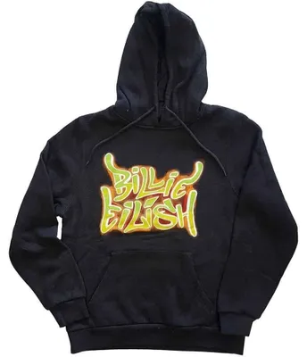 Obrázek produktu pro Billie Eilish Airbrush Flames Blohsh (Back Print) Dark Grey (Variant ) XL Mikina