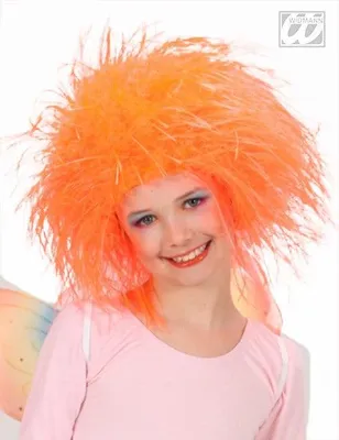 Produktbild von Wuschelkopf Kinder-Perücke neon-orange - Einheitsgröße