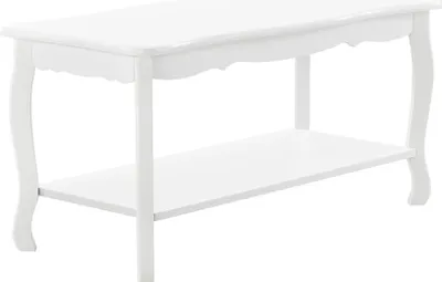 Produktbild von [en.casa] Konferenčný stolík biely lakovaný v ošumelom štýle 88x40x42cm Bočný stôl do obývačky Rozkladací stôl