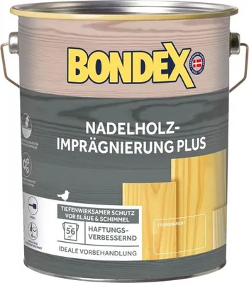 Produktbild von BONDEX Nadelholzimprägnierung Plus- Vorbeugend wirksam gegen holzzerstörende Pilze (Fäulnis), Bläue und Schimmel - Farbl