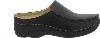 Produktbild von Wolky SEAMY SLIDE Clog, Printed leather - Glattleder, black, Wechselfußbett 0625070-000 40