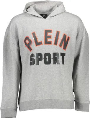 Produktbild von Grauer Herren-Kapuzenpullover mit Print und Logo – Sportlich & Stilvoll