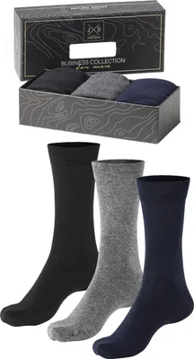 Produktbild von JOHN DEVIN Businesssocken 3 -teilig 1x schwarz, 1x anthrazit meliert, 1x marine Größe 47/48