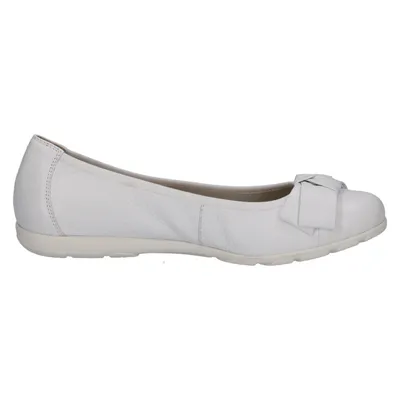 Produktbild von Caprice Damen Ballerina Leder Used Look Schleife rutschfeste Sohle 9-22153-42, Größe:39 EU, Farbe:Weiß