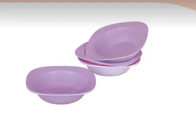 Immagine prodotto di TUPPERWARE Set di piatti fondi Blossom 350 ml viola (4)