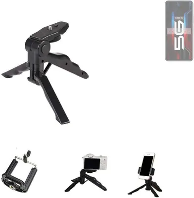 Produktbild von K-S-Trade Stativ Tisch-Ständer Dreibein Handy-Stativ Ständer kompatibel mit Infinix Note 12 5G Mini-Stativ Smartphone Tripod Handy-Stativ aus