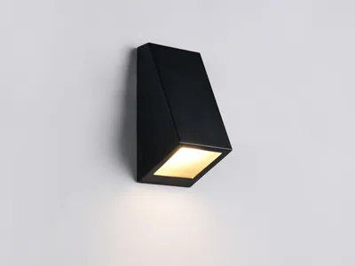 Produktbild von LED Downlight Außenwandleuchte Schwarz Fassadenbeleuchtung Hauswand, Höhe 14,5cm
