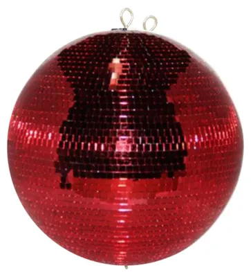 Spiegelkugel 40cm rot- Diskokugel (Discokugel) Party Lichteffekt - Echtglas - mirrorball safety red color